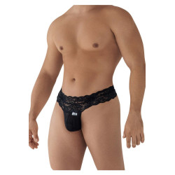 CandyMan String Dentelle à Lacets Uzza Noir